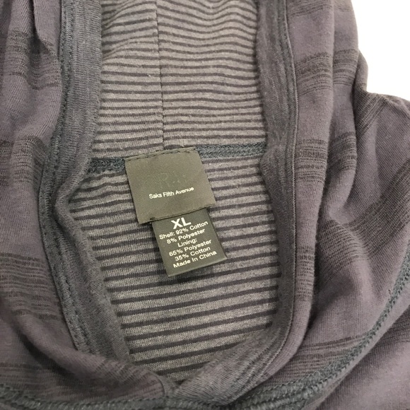 SOLD - Saks 5th Avenue Reversible Hoodie Shirt - Picture 5 of 6